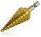 ACENIX® Step Drill Bit Set, High Speed Steel Titanium Coated 4-22MM HSS 4241 Hex Step Cone Drill Bit Hole Cone Cutter for Sheet Metal [ Life Time Warranty ] Includes Cleaning Cloth.