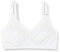 Dorina MADELINE - Bralette Sans Armatures pour Femme, Tricot Mat Non Rembourré avec Dentelle, Bretelles Réglables, Ailes en U pour Poitrines Généreuses, Blanc