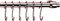 Metaltex 350305010 Lonardo Relingleiste 58 cm, mit 6 Haken verchromt