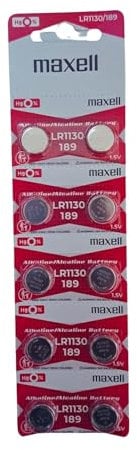 10pcs Maxell LR1130 Calculator Button Alkaline Batteries Silver