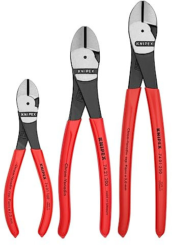 Knipex 002005S2 High Leverage Diagonal Cutter Pliers Tool Set - 3 Piece