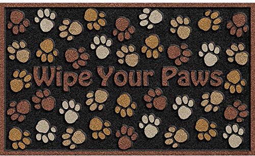 Apache Mills CleanScrape Deluxe Wipe Your Paws Door Mat, Brown, 18-Inch by 30-Inch