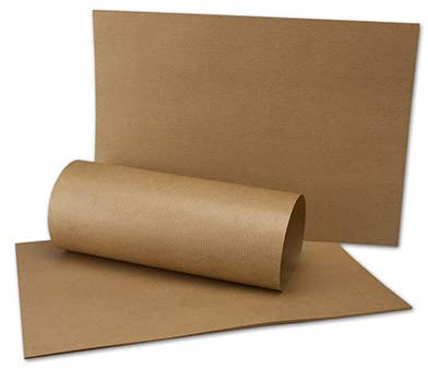 100x DIN A4 Bogen Natron-Kraftpapier - braun gerippt - Grammatur: 70gr - Größe: 210 x 297 mm - PROFESSIONELLE QUALITÄT