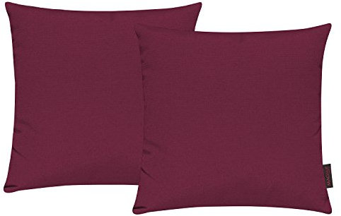 Fino Kissenhülle ca. 40 x 40 cm hochwertig & knitterarm Farbe 50 Rot (2er Set)
