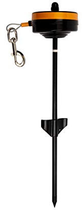 Lixit Halterung und Pfahl, einziehbare Leine, zum Ausziehen für Hunde (Pfahl, klein)