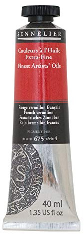 SENNELIER Artists' Extra Fine Oil, 40 ml Tube, Series 4, French Vermilion, (10-130411-675)