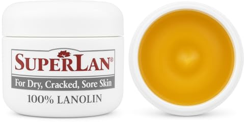 Lanolin Cream 4 Oz - 100% Organic Nipple Cream Lanolin - Thicker Body & Face Moisturizer for Eczema, Psoriasis & Severe Dry Skin - Ultra Hydrating & Soothing Moisturizer for Hot, Dry & Cold Weather
