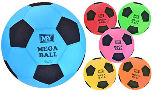 KandyToys 45cm Mega Ball - Colourful Inflatable Football in Net
