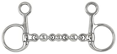 Shires Hanging Cheek Waterford Mouth Bradoon Snaffle Bit 5 inch Silver