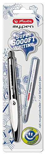 Herlitz 11370038 Gel Kugelschreiber my.pen, schwarz/weiss