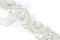 ShinyBeauty Hochzeit Schärpe Strass Applique Trim Strass Applique für Hochzeitskleid (Silber-245)