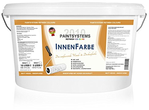 Paintsystems Innenfarbe, Wandfarbe, Dispersionsfarbe extra weiss matt 10L