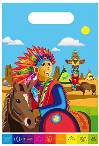 Folat - Native American Party Gift Bags - 8 pieces