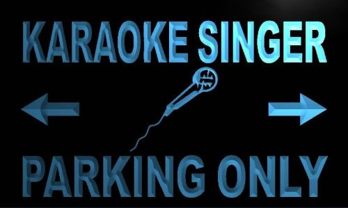 ADVPRO Cartel Luminoso m368-b Karaoke Singer Parking Only Neon Light Sign