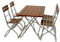 Kunibert Biergartengarnitur Modell Brauerei 1 A Brauereiqualität 1 Tisch Eckig120x70 + 4 Stühle