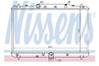 Nissens 64198 Kühler, Motorkühlung | Kompatibel mit: FIAT SEDICI, SUZUKI SX4