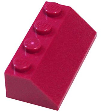LEGO Parts and Pieces: Magenta (Bright Reddish Violet) 2x4 45° Slope x100