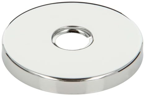 tecuro Gewinderosette (1/2) Ø 22 mm x Ø 80 mm x Höhe 10 mm, Messing verchromt