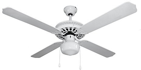 Orbegozo CL 08132 B Ventilador de techo con luz, 4 palas reversibles, diámetro 132 cm, 3 velocidades y 60 W de potencia, Color Blanco