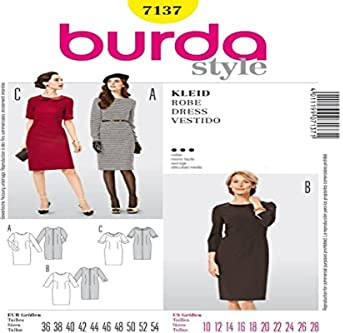 burda style Schnittmuster Damen Etui-Kleid #7137 Gr. 36-54 | Papier