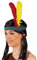 Boland 44136 - Stirnband Indianer mit Federn, elastisches Haarband, Cowboy, Western, Apachen, Karneval, Halloween, Fasching, Mottoparty