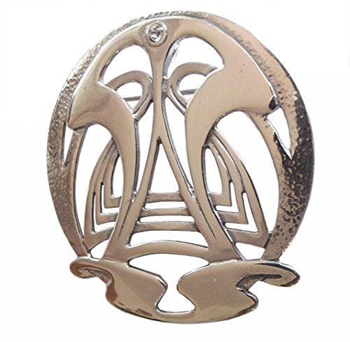 Damen Brosche Anhänger 925 Sterlingsilber Deutscher Jugendstil