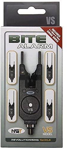 NGT FBA-VS Fishing Bite Alarm With Volume, Tone, Night Light & 4 Snag Bars (vs) - Black, Standard