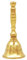 Shubhkart Campanello a mano in ottone massiccio Puja Ghanti per decorazione di eventi di matrimonio, linea alimentare, allarme, jingles, campanello di servizio (piccolo)