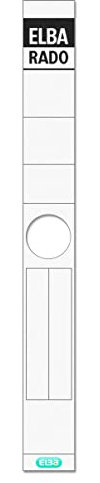 Elba Hängeordner-Rückenschild, für 5 cm breite, Recycling, selbstklebend, weiß/grau, 10 Stück