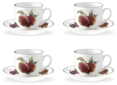 Royal Worcester Evesham Gold Tea Cups and Saucers