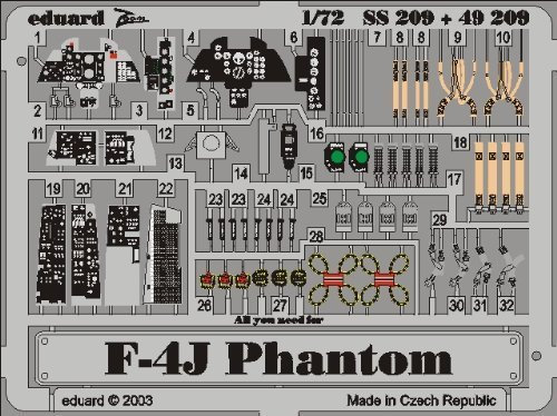 Eduard Accessories SS209 Modellbauzubehör F-4J Phantom II