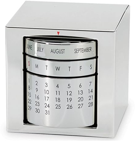 Natico Ewiger Kalender aus poliertem Silber