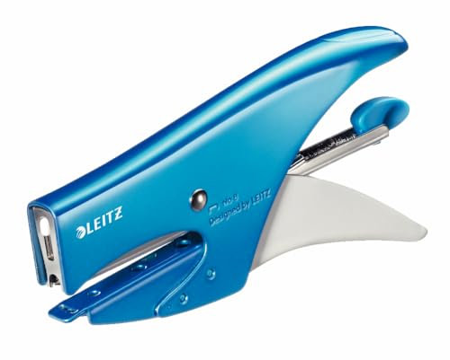 Leitz Cucitrice a Pinza, 15 Fogli, Blu, Metallizzato