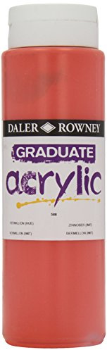 Daler-Rowney Graduate Acrylfarbe, 500-ml-Flasche, Vermillion Hue
