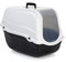 Beeztees Romeo Bac à Litière pour Chat Noir/Blanc 54 x 33 x 42 cm