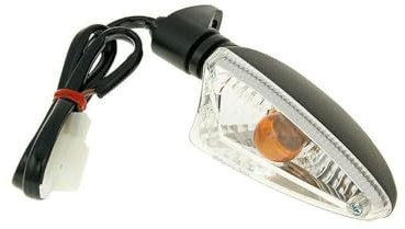 2EXTREME Blinker hinten rechts kompatibel mit DERBI GPR 4T, Senda DRD 4T | 1x Halogen-Blinkleuchte 12 V, schwarz, transparent; kompatibel mit Typhoon 2T, YAMAHA YZF-R, Piaggio TPH 50 (10-), Liberty