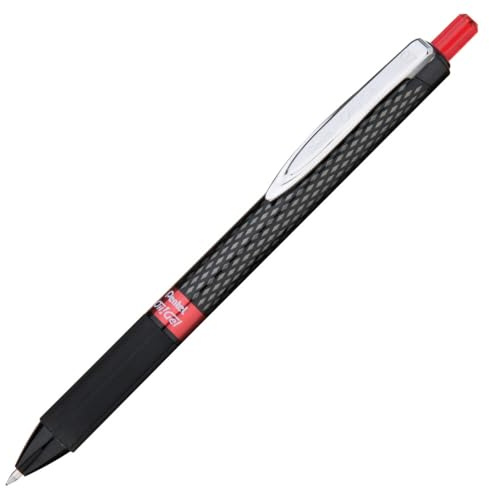 Pentel OH Gel Retractable Ball Pen Tip 0.7mm Line Width 0.35mm Red Ref K497-B [Pack of 12]