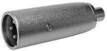 Connectors 640138 Adaptateur, audio XLR mâle/RCA femelle