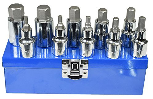 1/2 Drive Hex/Allen Key bit Socket Set Metric Sizes 4mm - 19mm AT659