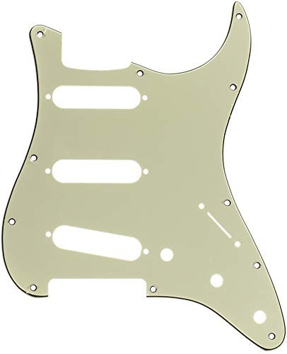 Fender Pickguard, Stratocaster® S/S/S, 11-Loch-Halterung, mintgrün, MG/B/MG, 3-lagig