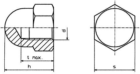 TOOLCRAFT M4 D1587-POLY 194791 Sechskant-Hutmuttern M4 Kunststoff 10St.