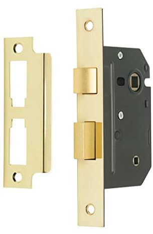 Sterling MLB325 2.5-inch/65mm 3-Lever Bathroom Sashlock - Brass