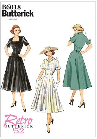 Butterick BTK 6018 E5 (14-16-18-20-22) Schnittmuster zum Nähen, Elegant, Extravagant, Modisch
