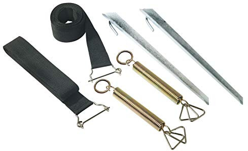 Bo-Camp - Kit bande de tempête - Universel - Clips - 2 pcs de 3,5 mètres, Black