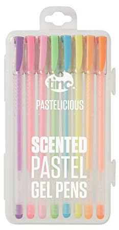 Tinc, Pastelicious Duftende Flüssiggelstifte, 8er-Set, Neonfarben, Robustes Etui, Hausaufgaben/Zeichnen, Fruchtig duftende Tinte, Schule Zuhause, Kreative Schreibwaren