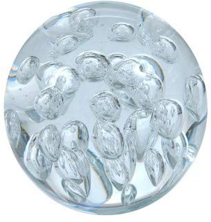 Traumkugel- Briefbeschwerer groß: Motiv klar mit klaren Blasen