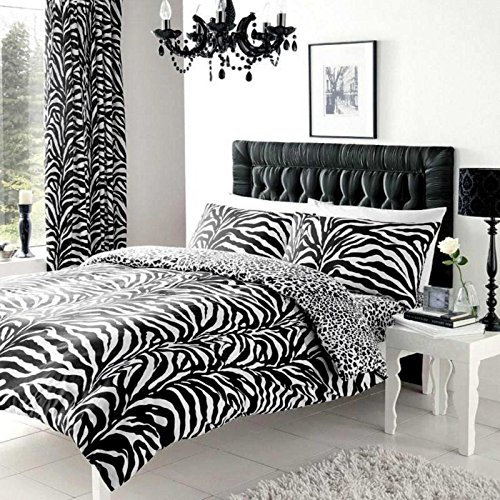Zebra- und Leopardenmuster Doppelbettbezug