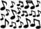 Samunshi® Musiknoten Wandtattoo Musik 18 Stück 12xca.5cm-6xca.7,5cm schwarz