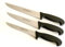 Marsvogel Solingen 71-(S87A6) - Juego de cuchillos de carnicero (3 piezas, cuchillo de 20,5 cm + 7 pulgadas + deshuesador de 16,2 cm), color negro