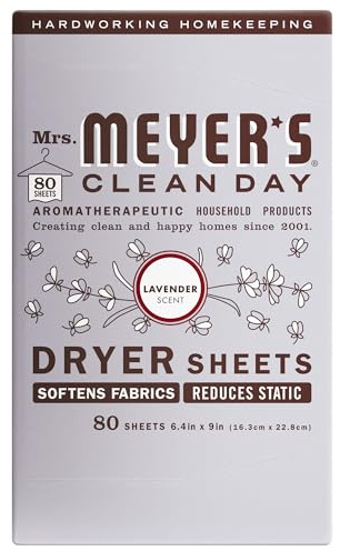 MRS. MEYER'S CLEAN DAY Dryer Sheets, Lavender, 80 ct